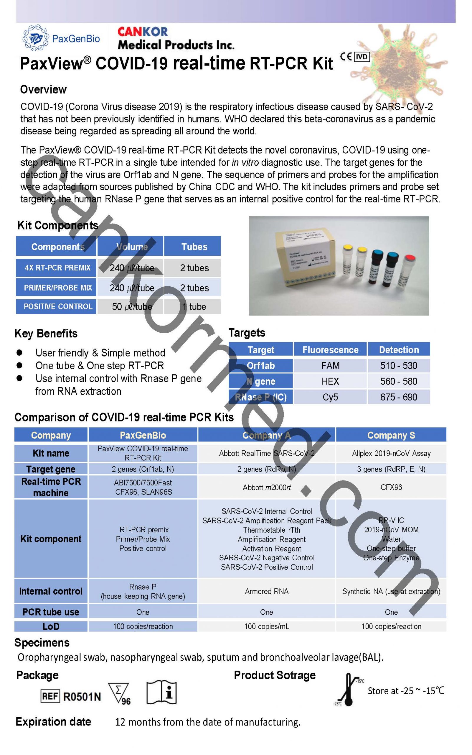 CANKOR PaxView COVID 19 Real Time RT PCR Kit Africa Medical Supplies 