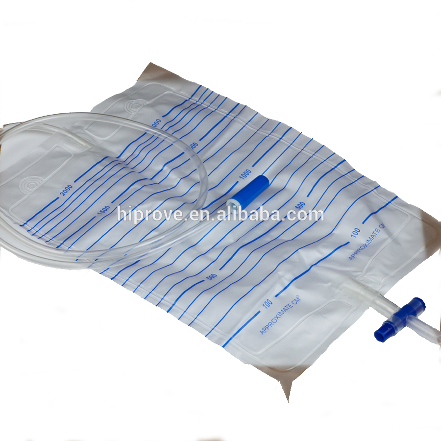 Medical Disposable PVC/PP Urine Bags with T-valve