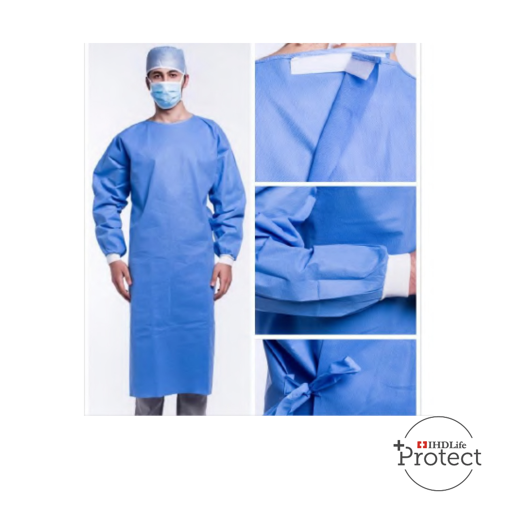 Case 40 SurgoGuard AAMI Level 4 STERILE Disposable Reinforced Impervious  Surgical/Surgeon Gown 43g SMMS+30g PE Fabric, Isolation Gown Long Sleeves,  Knitted Cuffs, Spunlace Waist Ties (Extra Large) XL : Amazon.co.uk:  Business, Industry