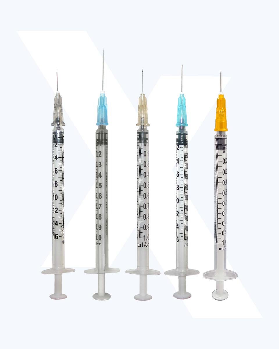 1ml Syringe (Luer Slip – With Needle)(0.1ml Scale Graduation)