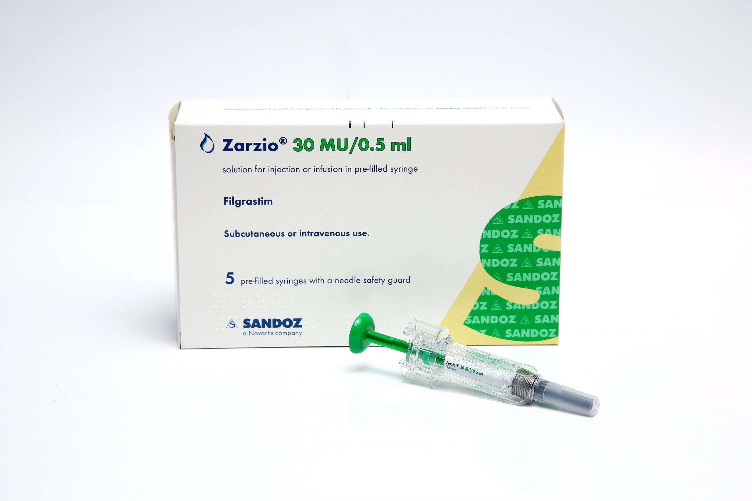 Zarzio (Filgrastim) 30MU / 0.5mL, 5 pre-filled syringes | Africa ...