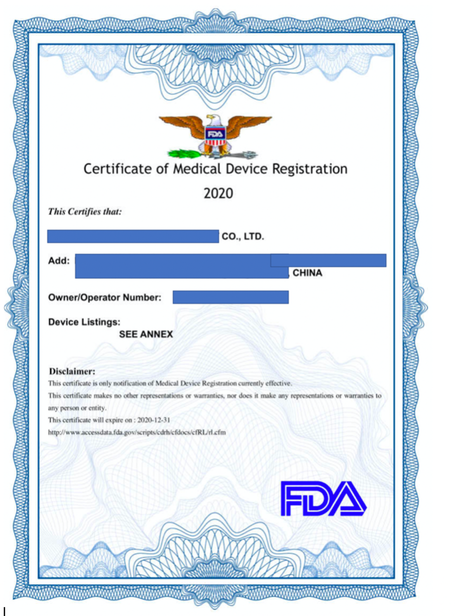 FDA Establishment Registered