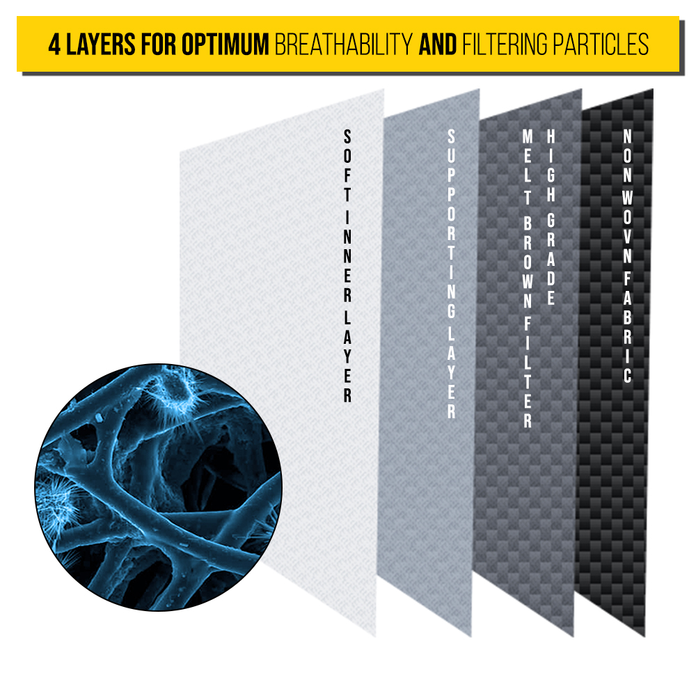 Black KF49 Mask_4 layers