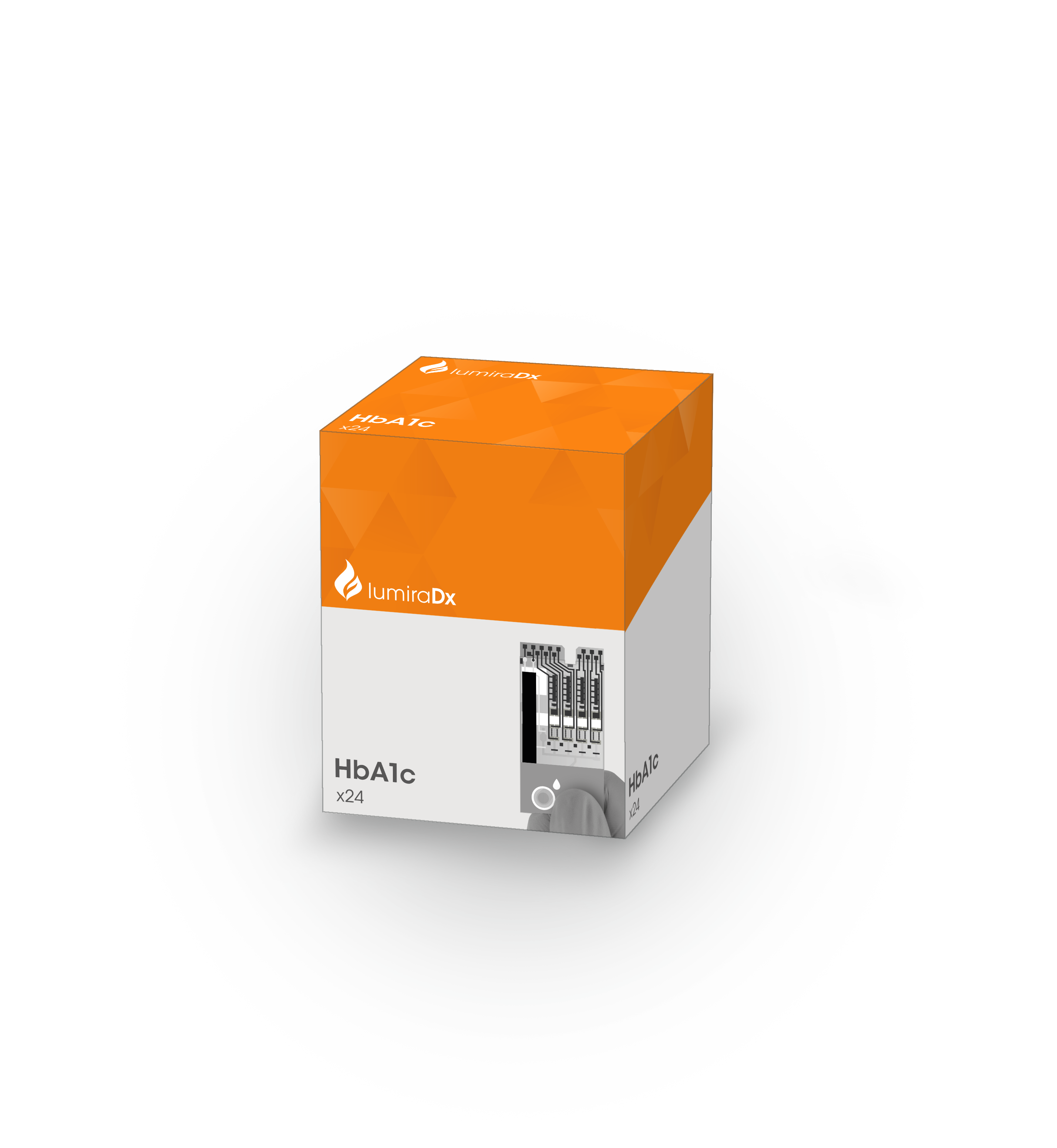 HbA1c test strip carton_Front render